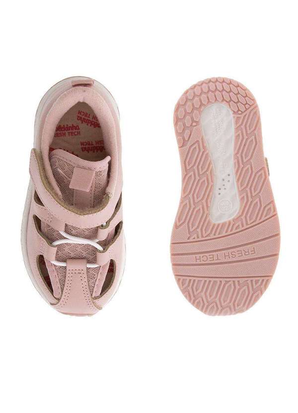 Molekinha - Tênis Boneca Infantil Molekinha Fresh Tech Casual Vazados Rosa Rosa 4