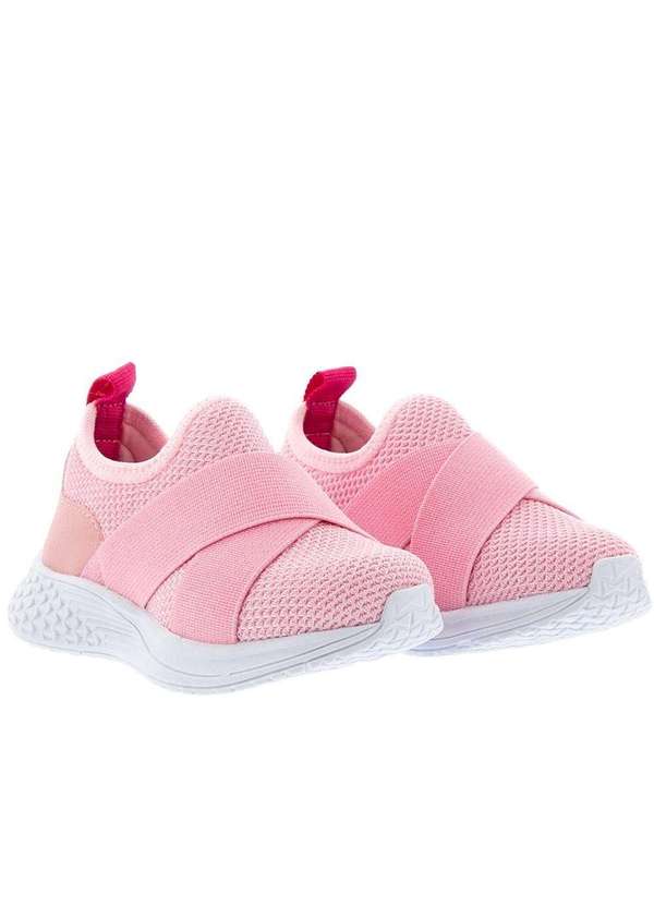 Cross Road Kids Tênis Infantil Cross Road Jogging Tiras Cruzadas Rosa Rosa