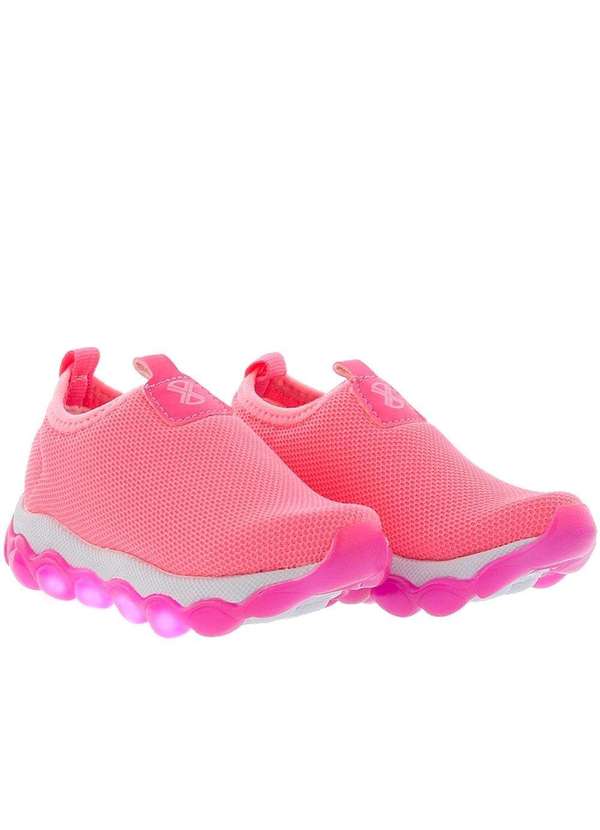 Cross Road Kids Tênis Infantil Cross Road Tecido Led Neon Pink Pink