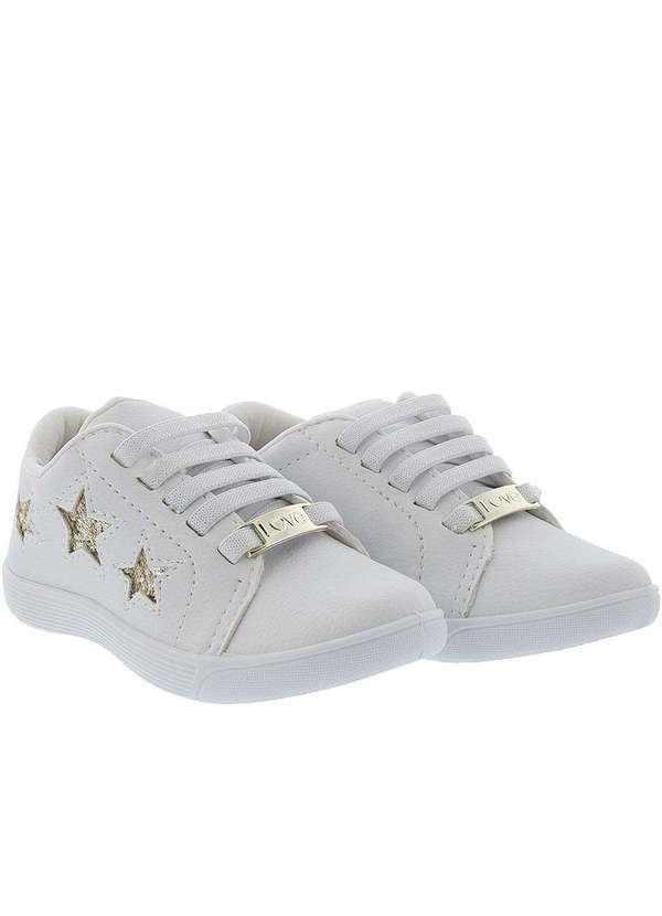 Liberte Kids - Tênis Liberte Kids Casual Estrelas Branco Branco
