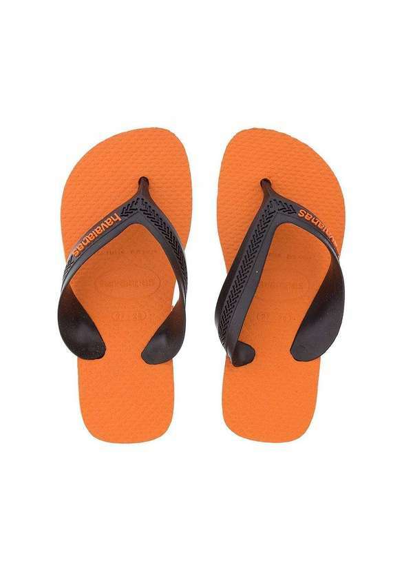 Havaianas - Chinelo Infantil Havaianas Tiras Largas Laranja Cinza