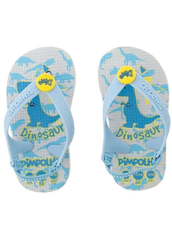 Pimpolho - Chinelo Infantil Infantil Pimpolho Dinossauro Azul Azul