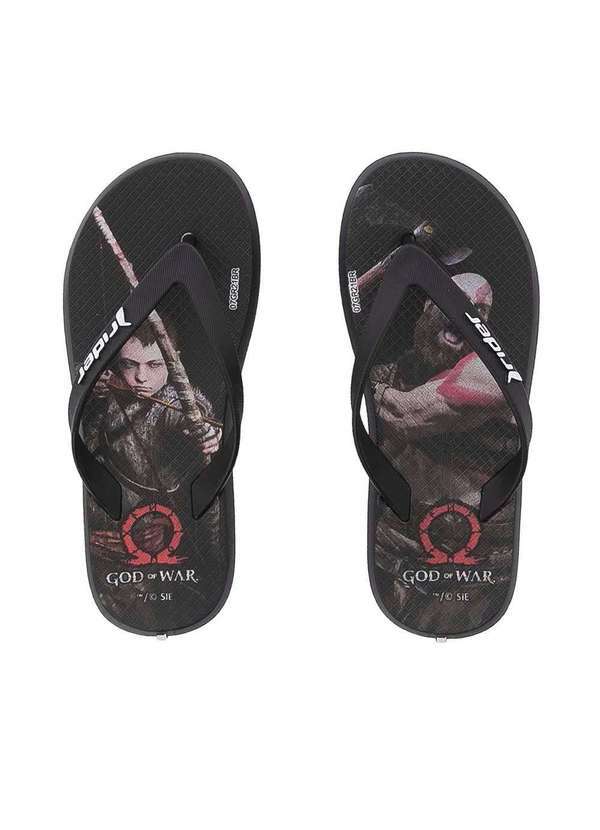 Rider - Chinelo Infantil Rider R1 Playstation God Of War Preto Preto