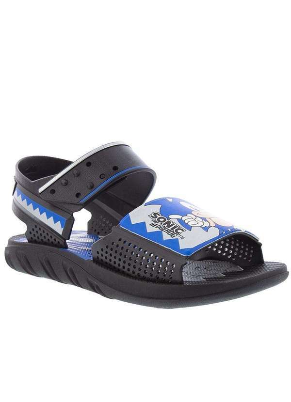 Grendene Kids - Sandália Infantil Sonic Gold Metalizado Preto Preto