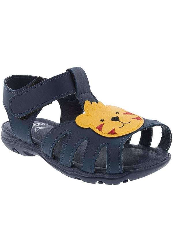 Vertus - Sandália Infantil Vertus Pespontos Tigre Marinho Marinho
