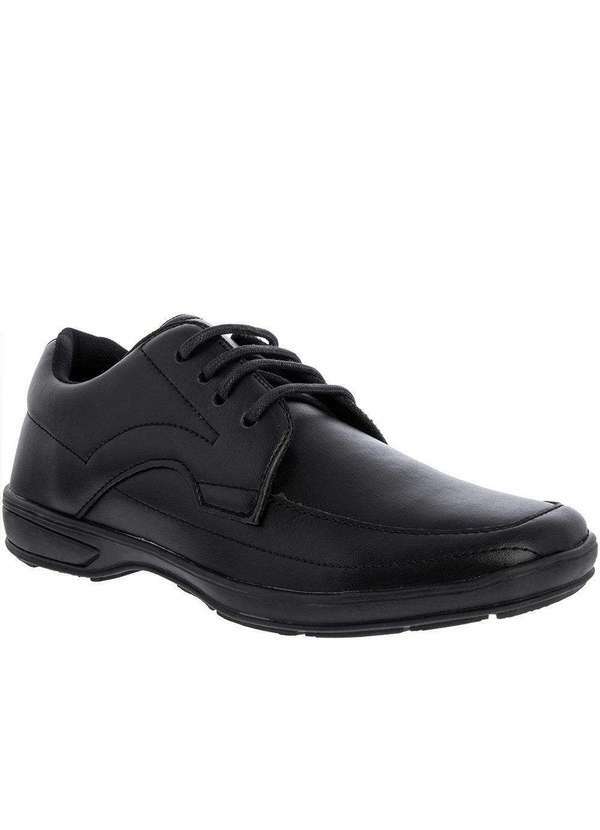Ollie Originals - Sapato Social Infantil Ollie Originals Pespontos Preto Preto