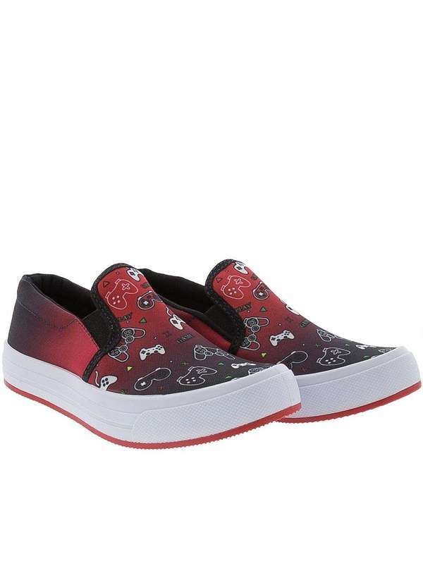 Cross Road Kids - Slip On Infantil Cross Road Game Lona Vermelho Vermelho