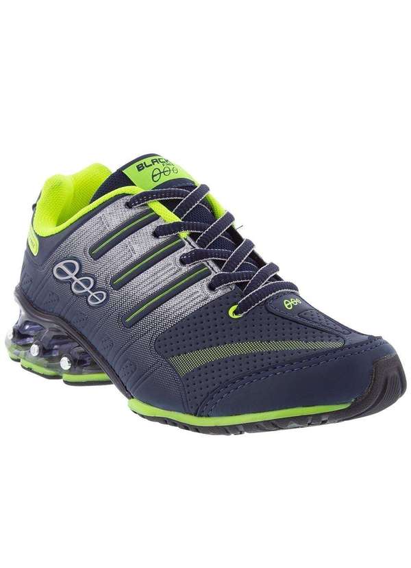 Black Free - Tênis Infantil Black Free Jogging com Recortes Marinho Azul