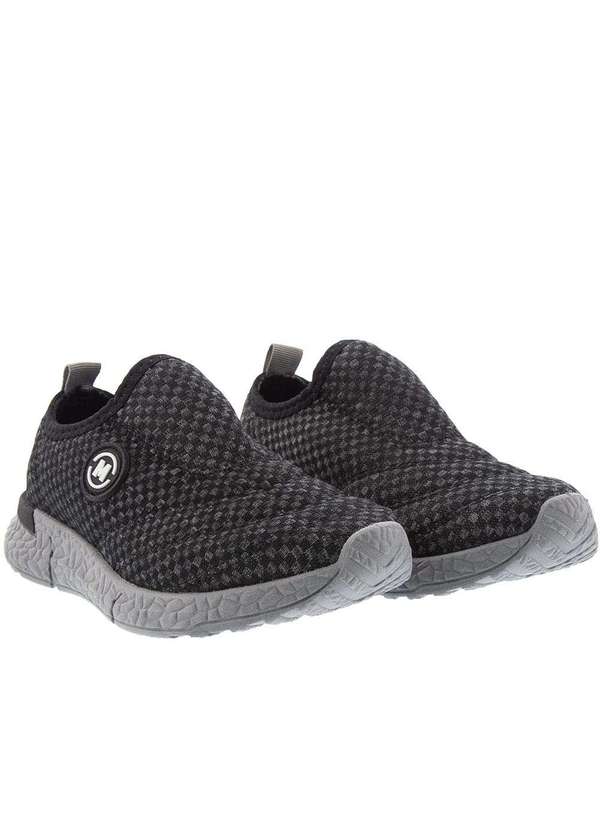 Molekinho - Tênis Infantil Molekinho Fresh Tech Xadrez Tecido Preto Preto