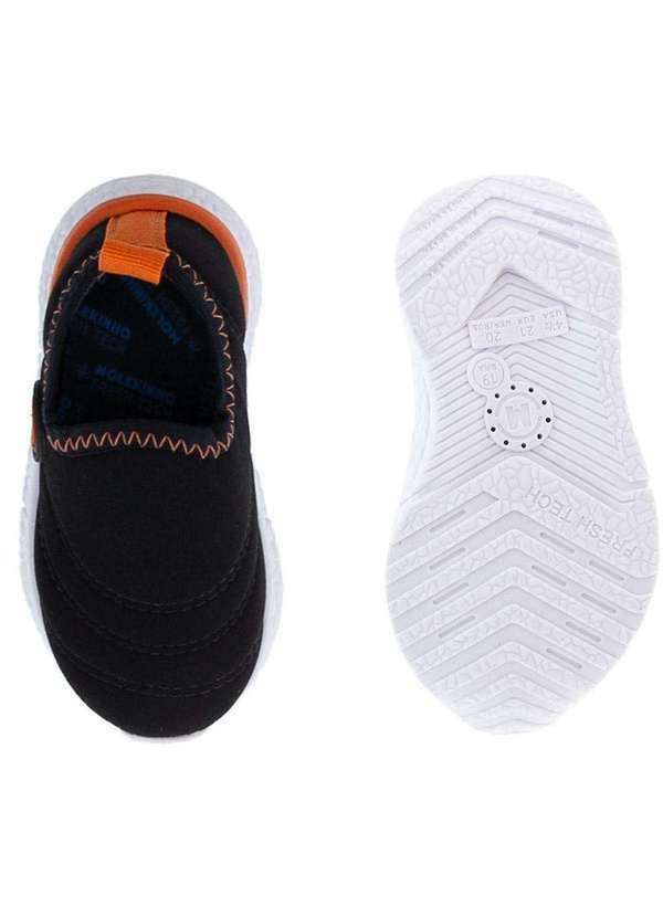 Molekinho - Tênis Infantil Molekinho Jogging Knit Pespontos Preto Preto 4