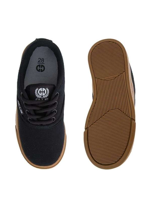 Ollie Originals Tênis Infantil Ollie Originals Company Pespontos Tecido  Preto Preto