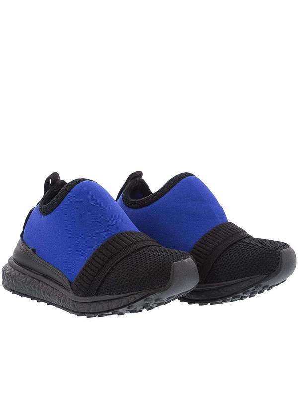 Vertus - Tênis Infantil Vertus Detalhe Elástico Knit Azul Azul