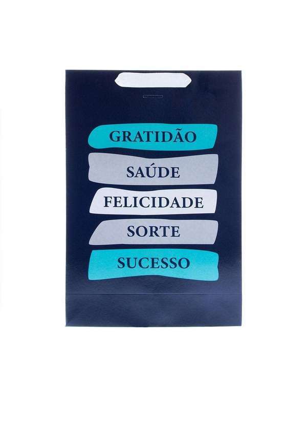 Stz - Embalagem Pequena Stz Sacola Desejos Prósperos Marinho Colorido
