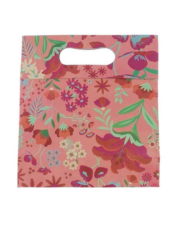 Stz - Embalagem Pequena Stz Sacola Floral Rosa Rosa