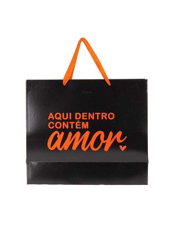 Stz - Sacola Stz com Alça Amor Preto Colorido