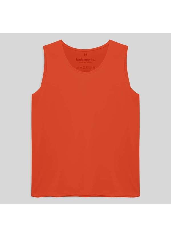 Basicamente - Regata Tech Performance Masculina Laranja