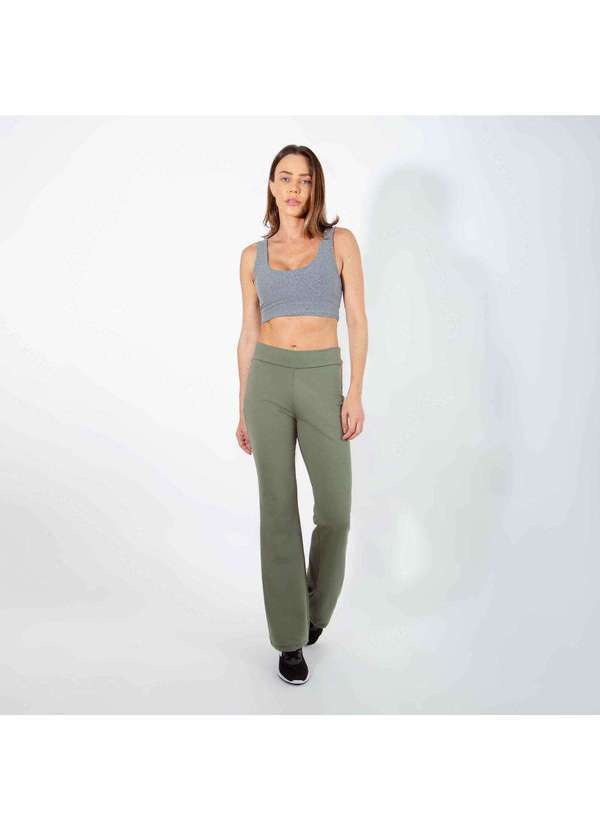 Basicamente - Calça Flare Thermic Tech Performance Verde Figo