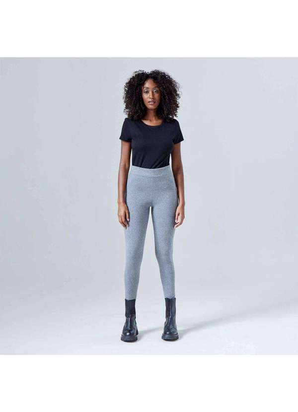 Basicamente - Calça Legging Anti Odor Mescla Escuro