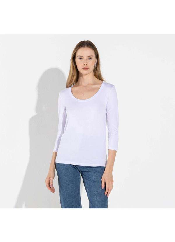 Basicamente - Blusa Feminina Modal Branco