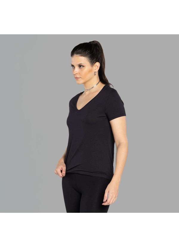 Camiseta Feminina Modal Tech Preto - Basicamente