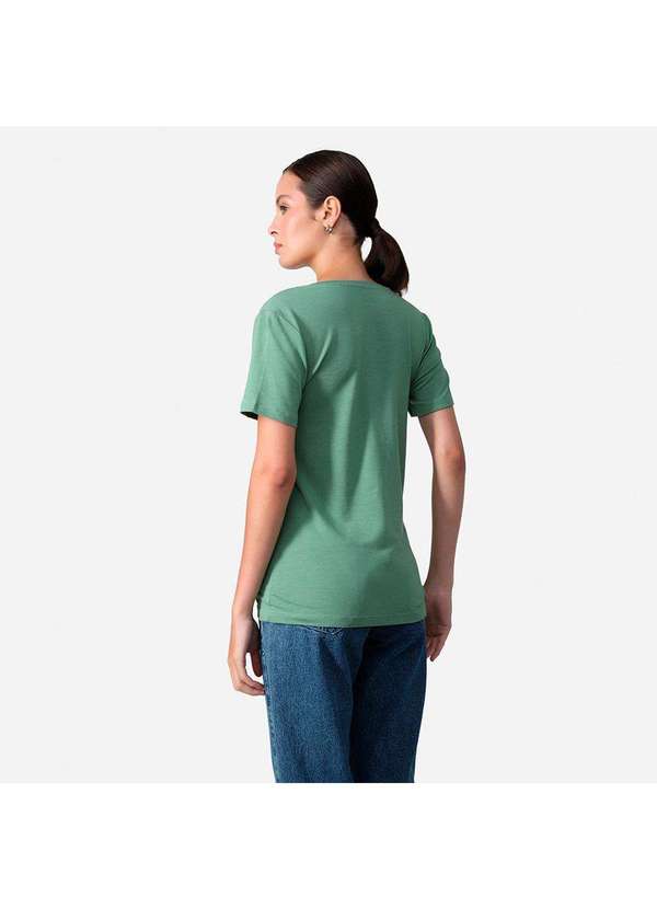 Basicamente - Camiseta Masculina Modal Premium Tech Verde Oliva 4