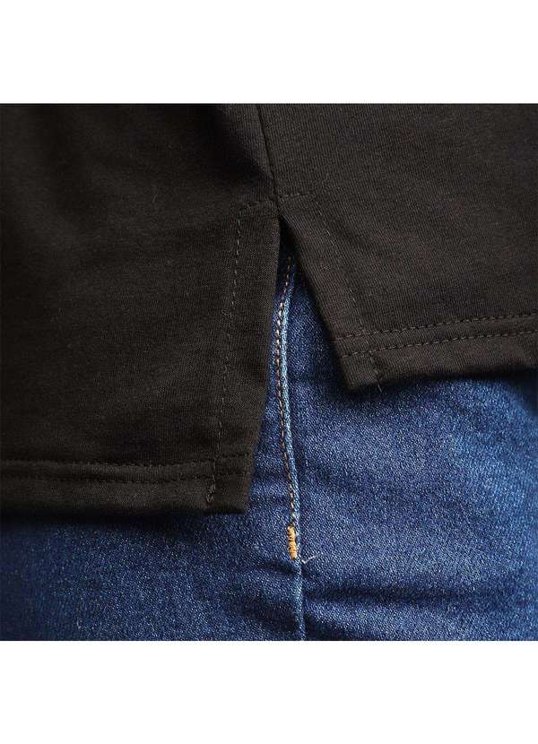 Basicamente - Camiseta Feminina Anti Odor Boxy Tech Preto 4