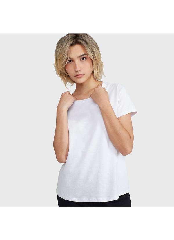 Basicamente - Camiseta Feminina Anti Odor Tech Branco