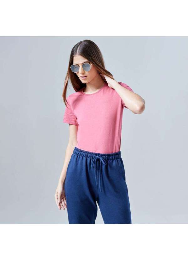 Basicamente - Camiseta Feminina Slim Anti Odor Tech Rosa Blush