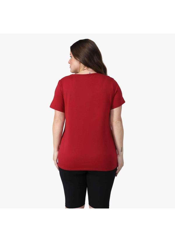 Basicamente - Camiseta Feminina Slim Plus Anti Odor Tech Vermelho Escarlate 4