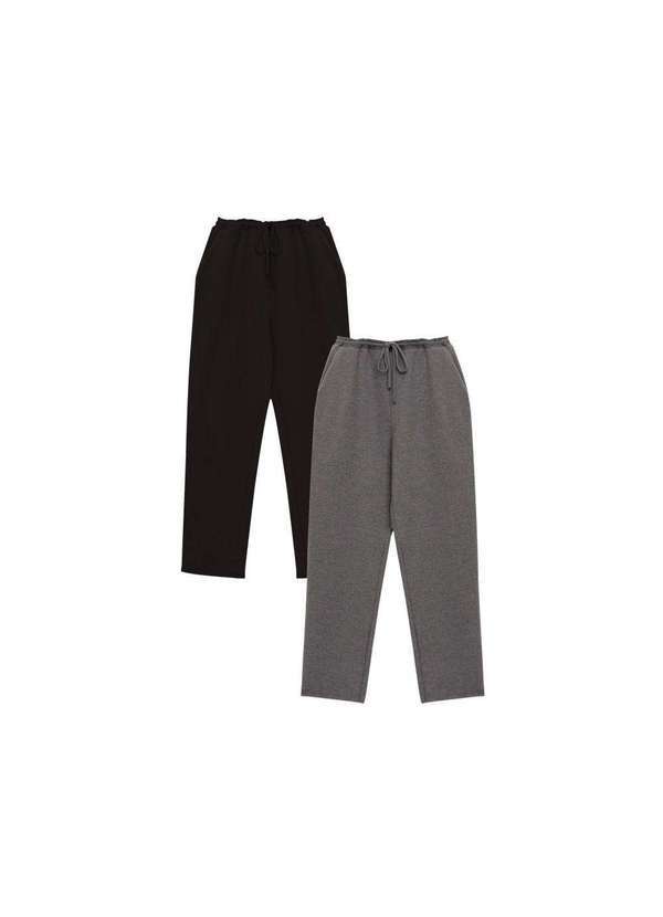 Basicamente - Kit 2 Calças de Moletom Super Feminina Preto
