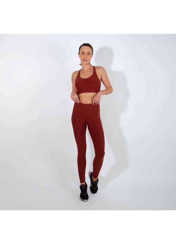 Basicamente - Top New Life Tech Performance Marrom Cacau