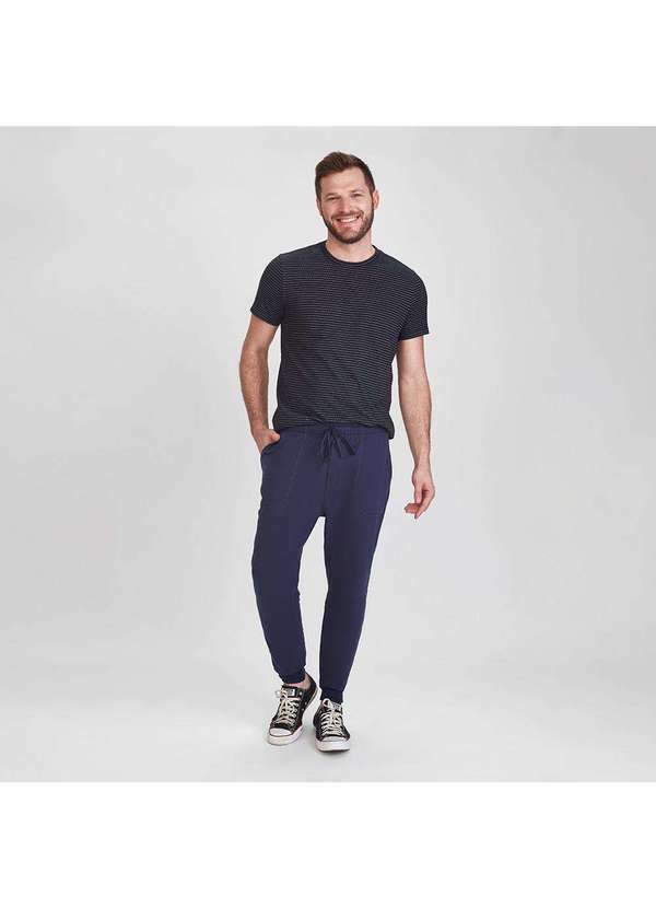 Basicamente - Calça Jogger Masculina Azul Marinho