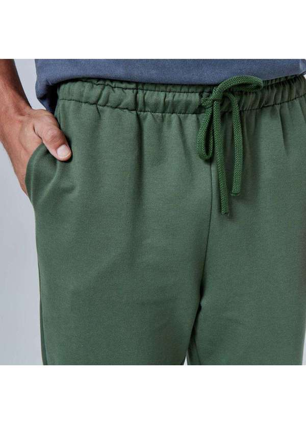 Basicamente - Calça Jogger Moletom Tech Impermeável Verde Figo 2
