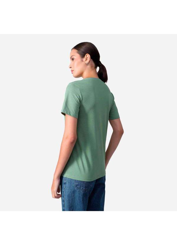 Basicamente - Camiseta Pima Feminina Verde Oliva 4