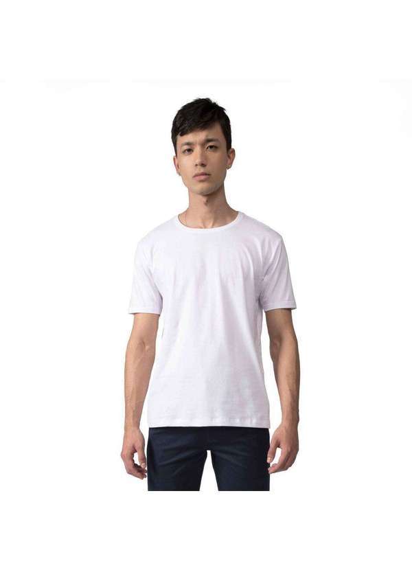 Basicamente - Camiseta Pima Masculina Branco