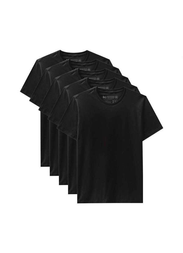 Basicamente - Kit 5 Camisetas Masculinas Impermeável Tech Preto 3