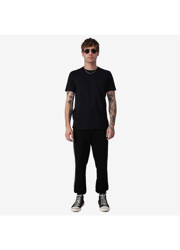 Basicamente - Kit 5 Camisetas Masculinas Modal Tech Preto