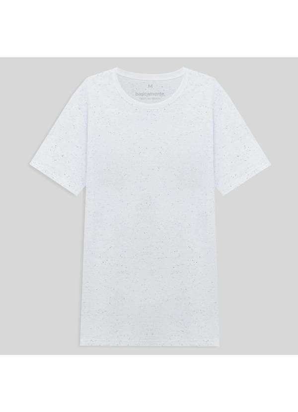 Basicamente - Camiseta Botonê Masculina Branco