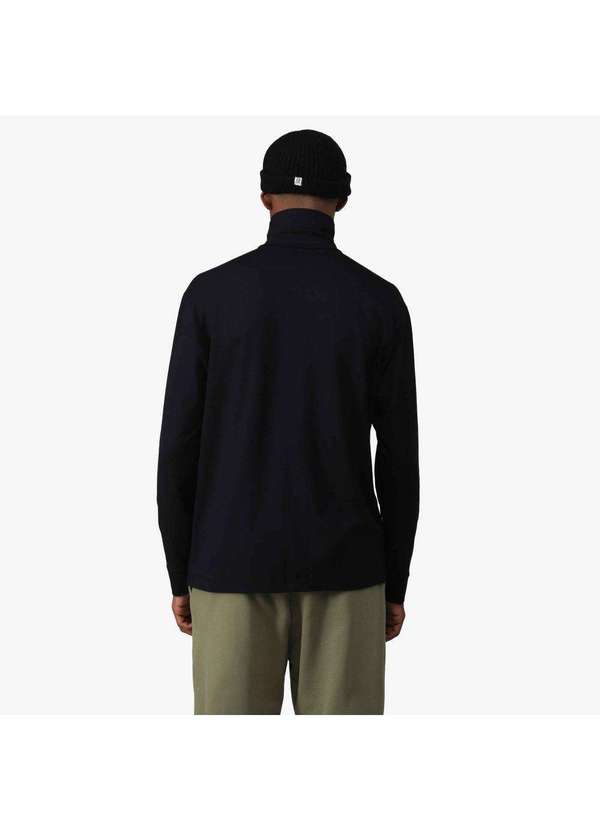 Basicamente - Camiseta Masculina Gola Rolê Anti Odor Tech Preto 4