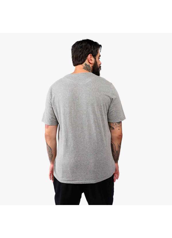 Basicamente - Camiseta Masculina Plus Anti Odor Gola V Mescla Claro 2