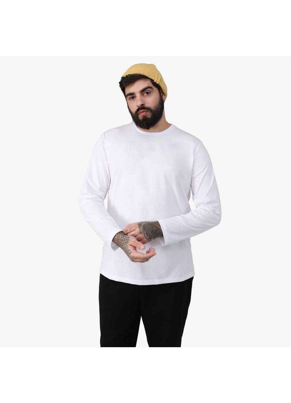 Basicamente - Camiseta Masculina Plus Anti Odor Branco