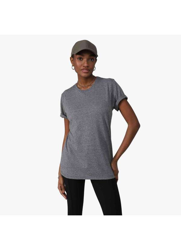 Basicamente - Camiseta Anti Odor Tech Mescla Escuro