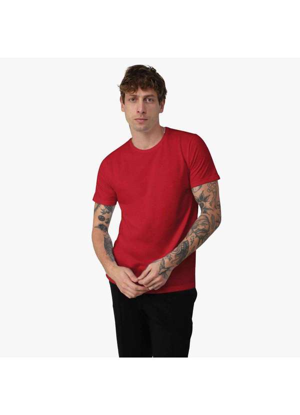 Basicamente - Camiseta Anti Odor Tech Vermelho Escarlate