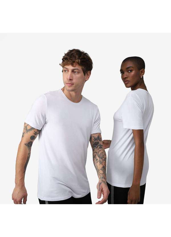 Basicamente - Camiseta Masculina Modal Tech Branco 5