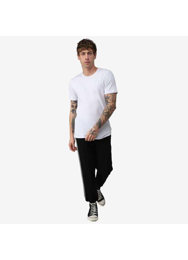 Basicamente - Camiseta Masculina Modal Tech Branco 6