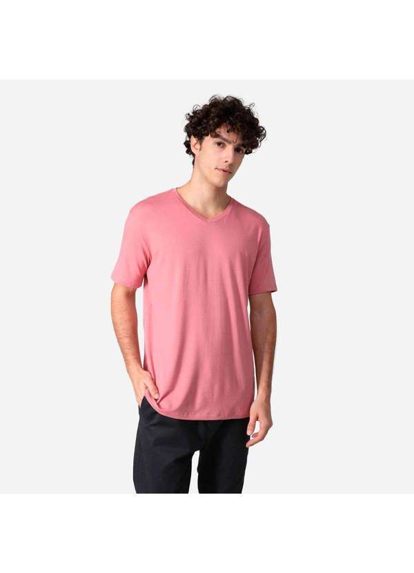 Basicamente - Camiseta Masculina Modal Tech Rose