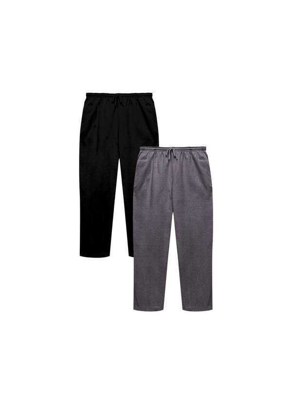 Basicamente - Kit 2 Calças de Moletom Super Masculina Preto