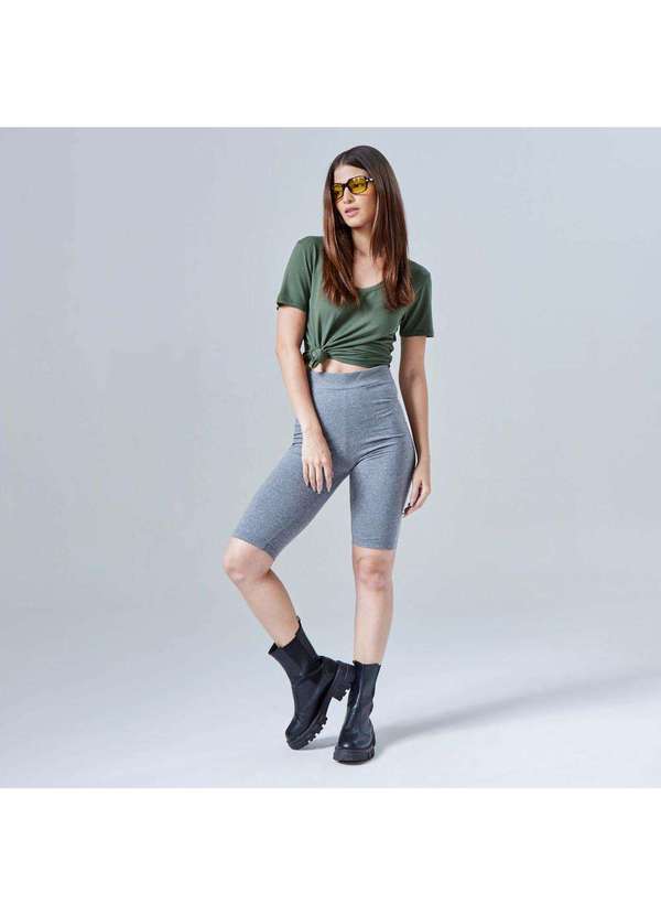 Basicamente - Bermuda Ciclista Anti Odor Mescla Escuro 1