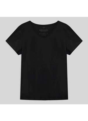 Kit 2 Camisetas Babylook Gola V Feminina - Preto – Basicamente