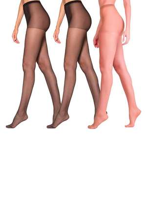 Lupo - Kit com 3 Meias Calças Fio 15 Clássica Fina Loba 5760-001 - LUPO